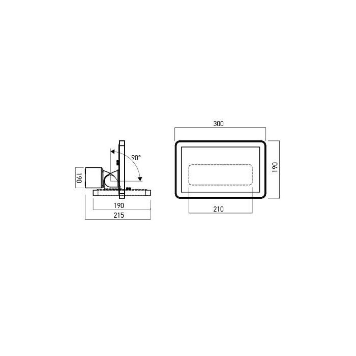 Faro led da esterno Flux 50W